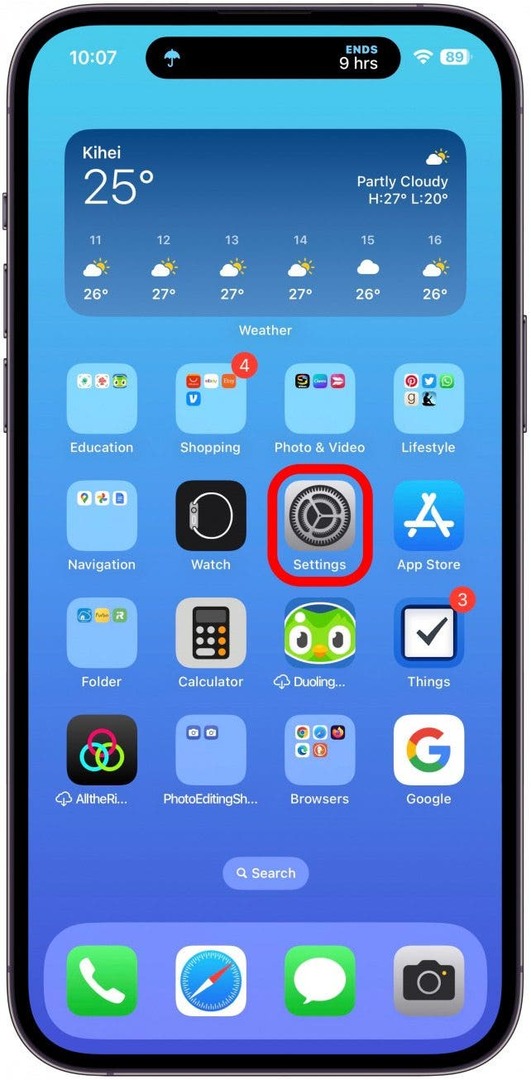 ανοίξτε τις Ρυθμίσεις στο iPhone σας.