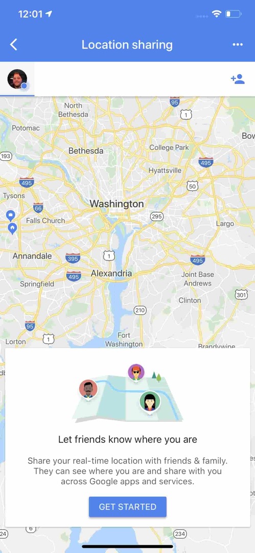 मानचित्र का उपयोग करके iPhone पर वास्तविक समय स्थान साझा करें