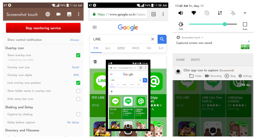 Screenshot Touch - Beste Android-Screenshot-App