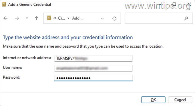 réparer Windows n'enregistrant pas les informations d'identification du bureau à distance