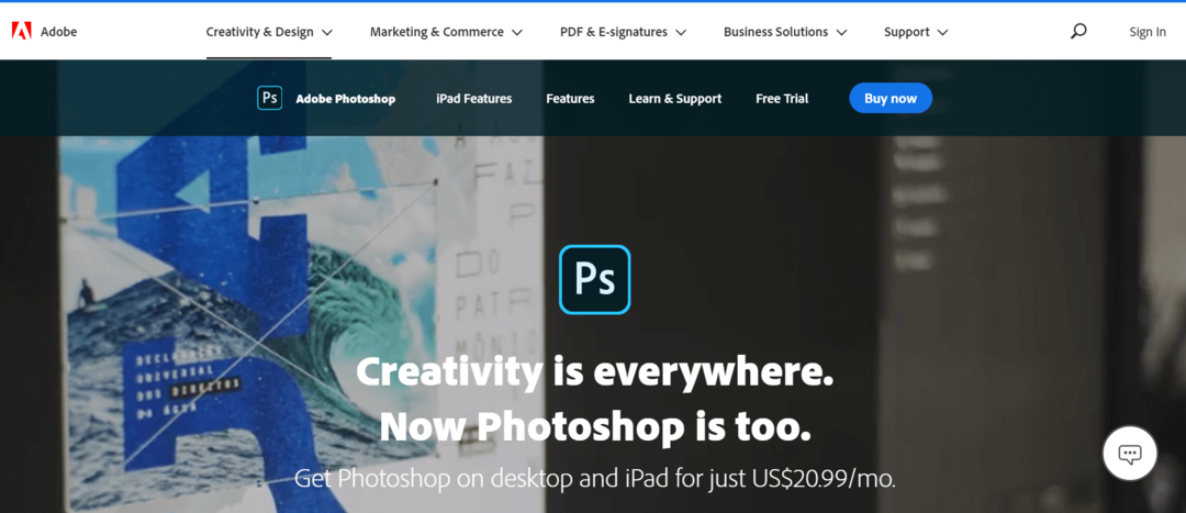 Adobe Photoshop – A legjobb fotószerkesztők Mac-hez