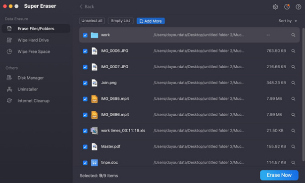 DoYourData Super Eraser עבור Mac