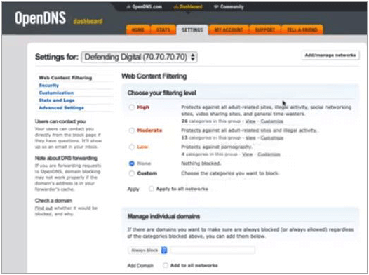 OpenDNS - Najbolji besplatni softver za vatrozid za Windows 10