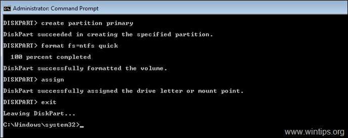 Comment formater le disque dur à partir de l'invite de commande ou de DISKPART