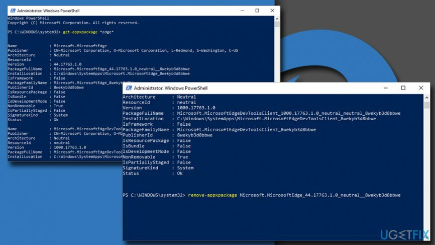 Utilizați Powershell pentru a dezinstala browserul MS Edge