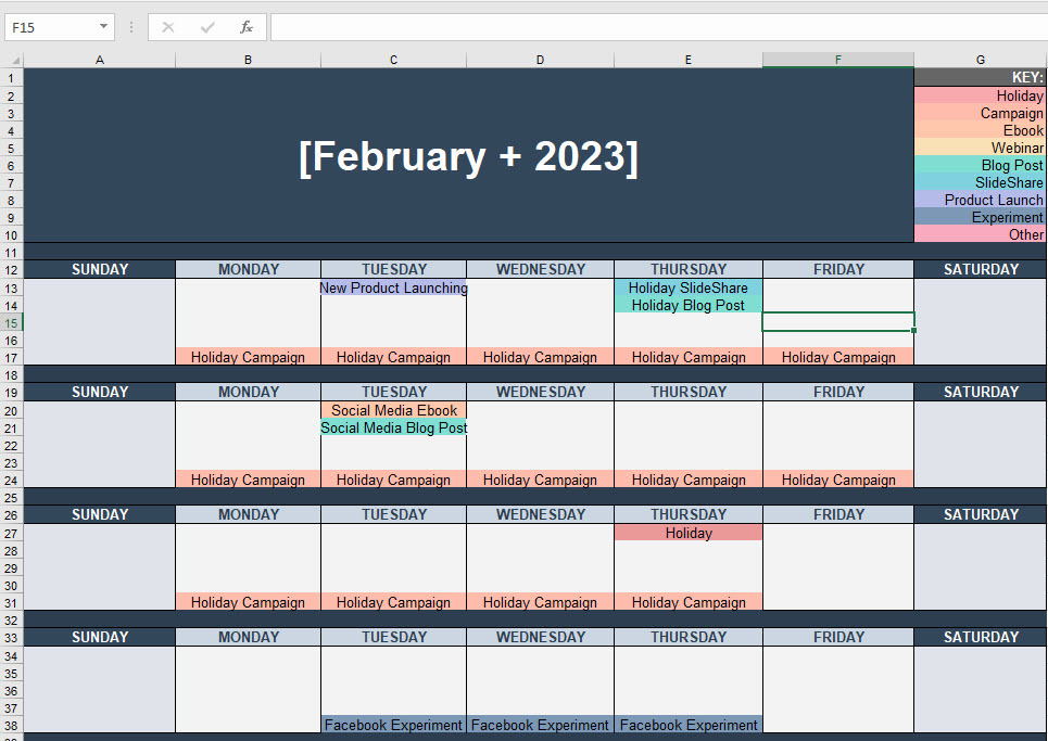 Templat kalender media sosial yang andal dari HubSpot