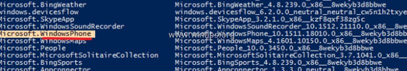 odinstaluj aplikacje z powershell