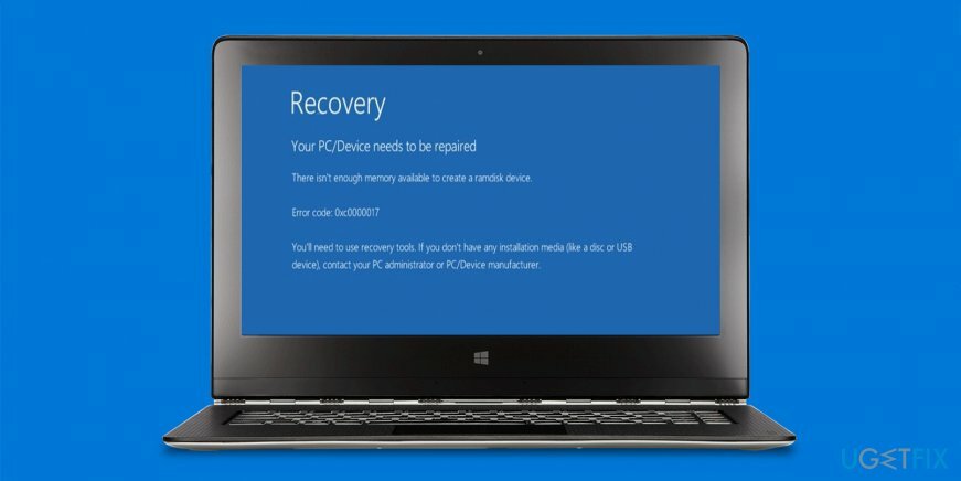 Remedierea erorii de upgrade la Windows 10 0xc0000017