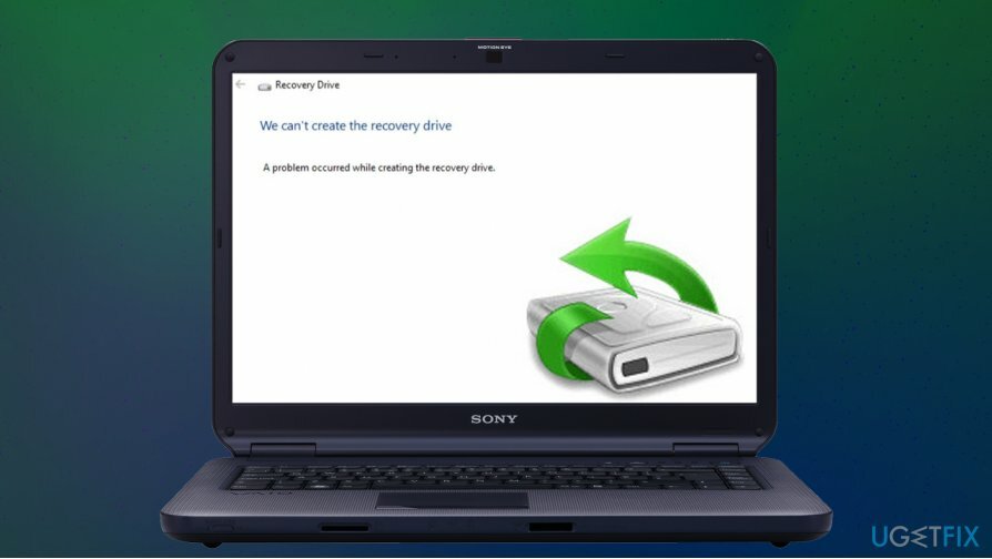 วิธีแก้ไข We can't create the Recovery drive?