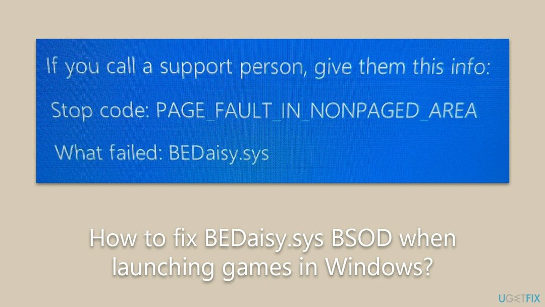 Как исправить BSOD BEDaisy.sys при запуске игр в Windows?