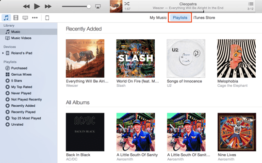 iTunes 12 - Плейлисти