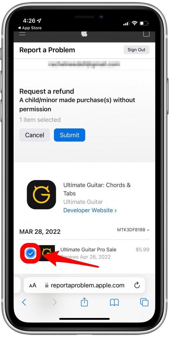 apple refund app store