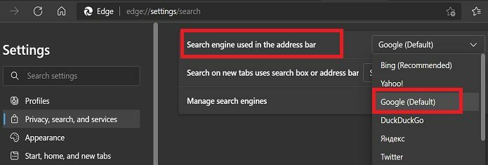 Set-Google-as-search-engine-on-Bing