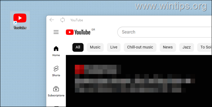 Installeer de YouTube-app in Windows 1110