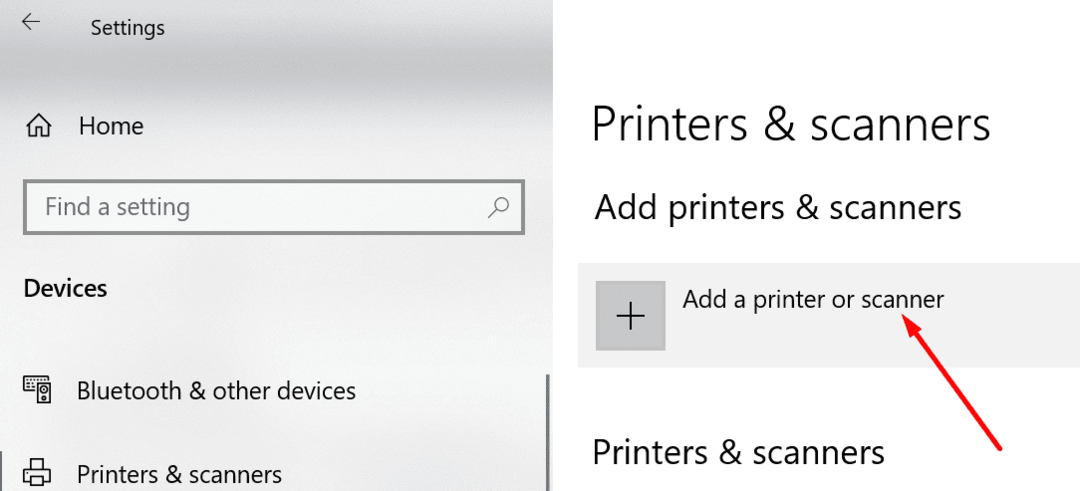 добавете принтер или скенер Windows 10