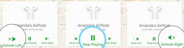 ปิดเสียงหรือหยุดเล่นเสียงเจี๊ยบสำหรับ iOS ค้นหา AirPods ของฉัน