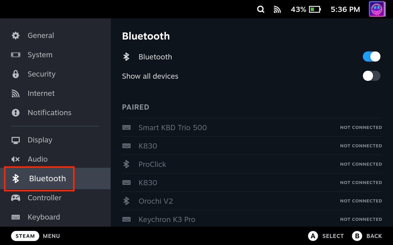 Comment coupler un casque Bluetooth à Steam Deck - 1