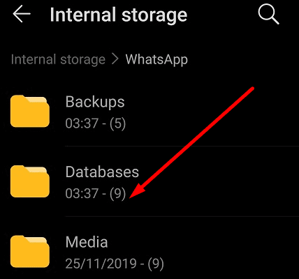 whatsapp datu bāzes