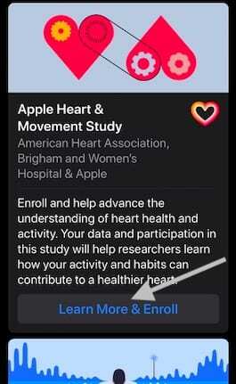 Mendaftar di studi jantung dan gerakan Apple