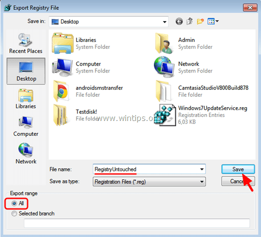 registry export