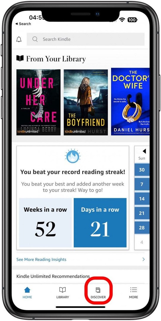 ketuk temukan, bisakah Anda mendapatkan kindle unlimited di iphone