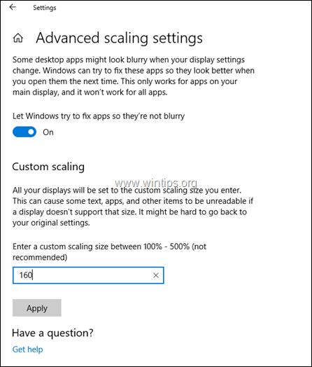 corrigir fontes borradas em aplicativos do Windows 10