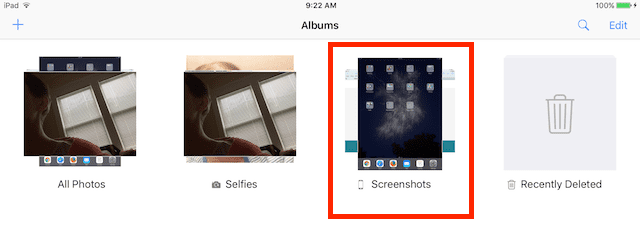 Foto's Screenshots Albums AssistiveTouch