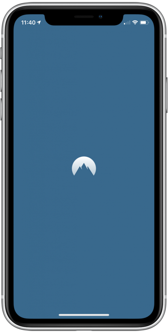 vpn iphone: NordVPN-ის splashscreen