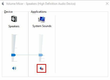 Mikser głośności systemu Windows 10