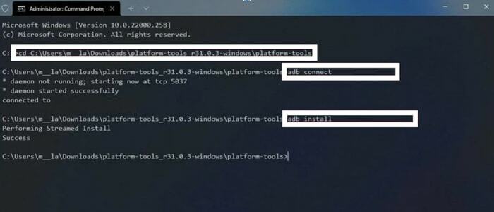 Downloads\platform-tools_r31.0.3-Windows\platform-tools