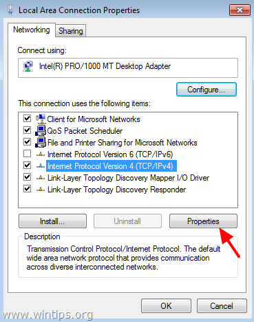 tcpip v4 egenskaper