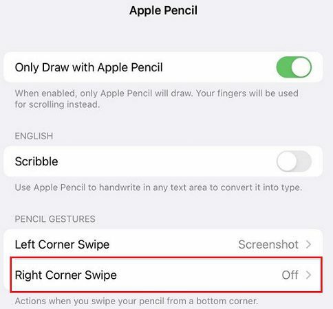 Apple-Crayon-geste-paramètres-iPad