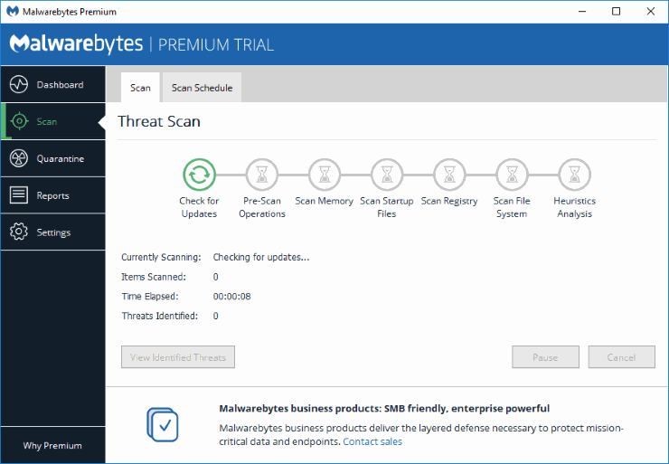 Сканування Malwarebytes