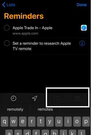 iOS 13. पर रिमाइंडर में कैमरा धूसर हो गया