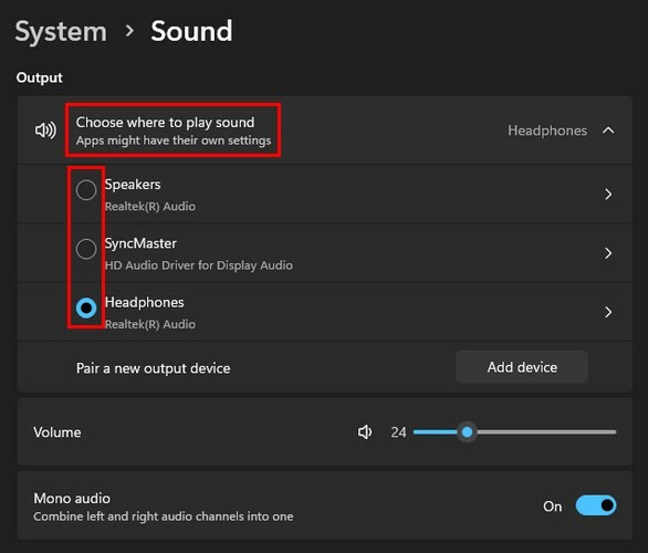 Ρυθμίσεις ήχου στα Windows 11