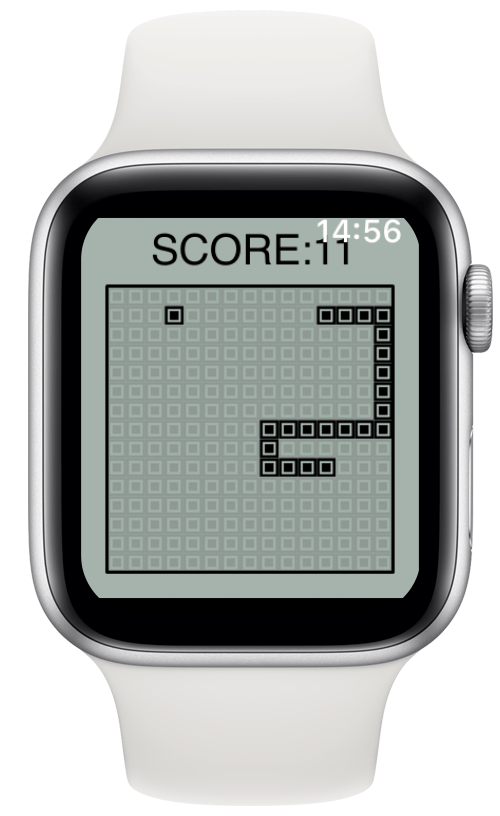 Klasická hra had na Apple Watch
