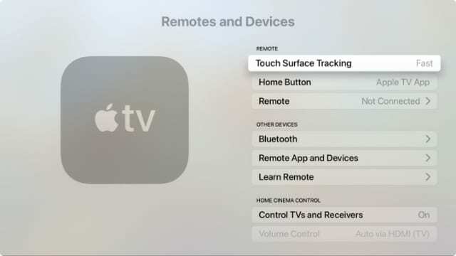 Налаштування пультів та пристроїв на Apple TV