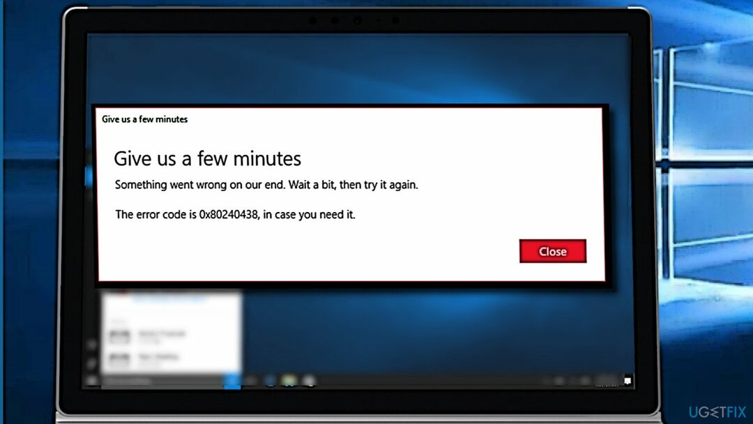 0x80240438 error
