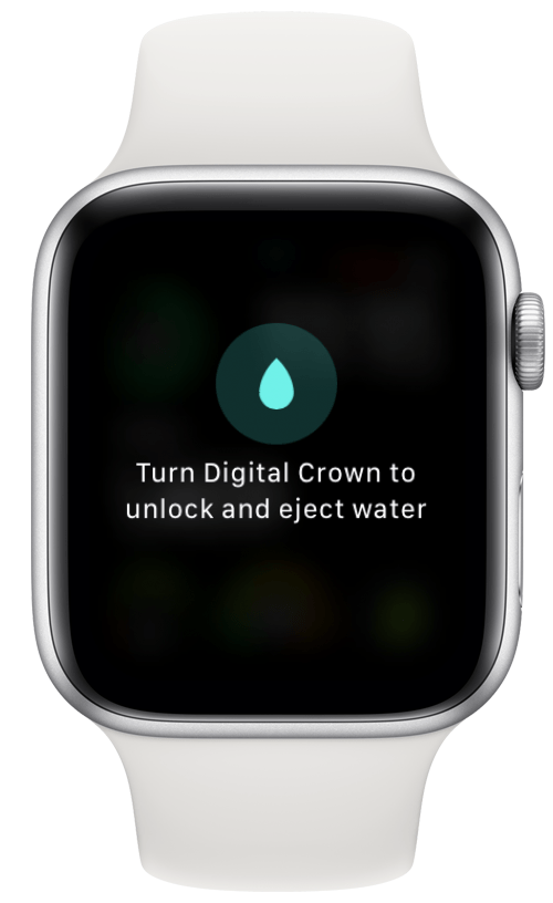 Vertreiben Sie das Wasser mit der Digital Crown aus dem Lautsprecher