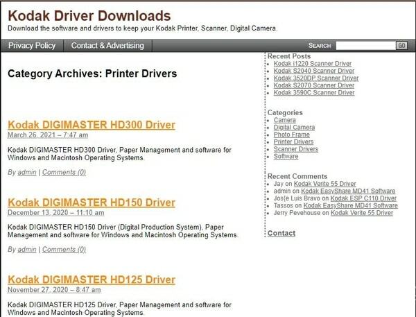 Download het stuurprogramma door op de downloadoptie te klikken