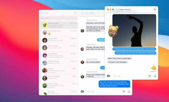 אפליקציית הודעות ב-macOS Big Sur