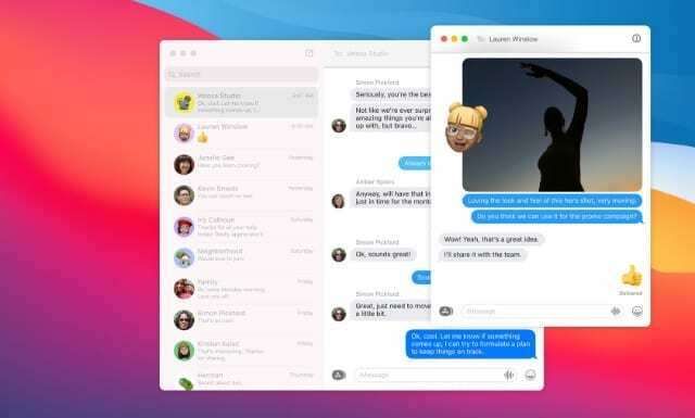 App Messaggi in macOS Big Sur