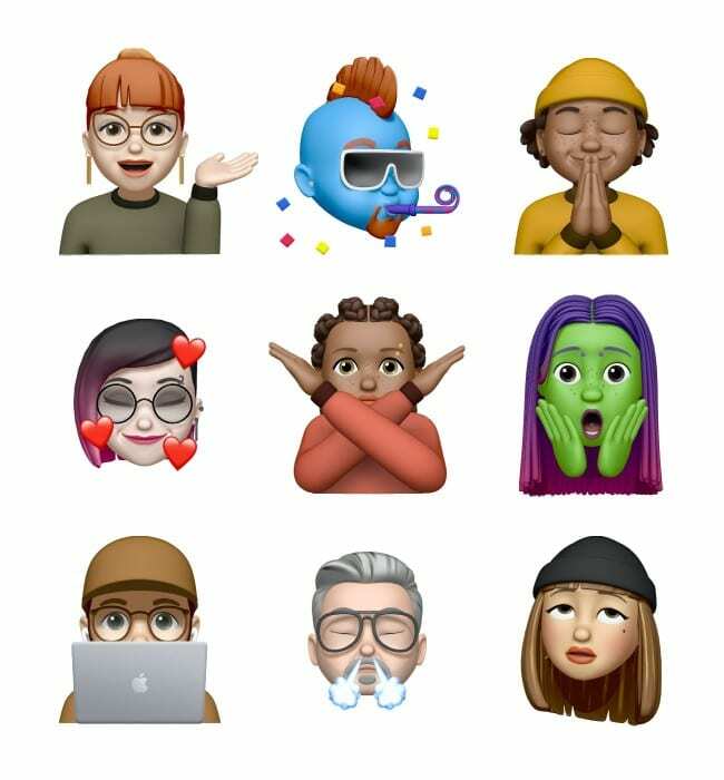 iOS 13.4 Nove Memoji naljepnice