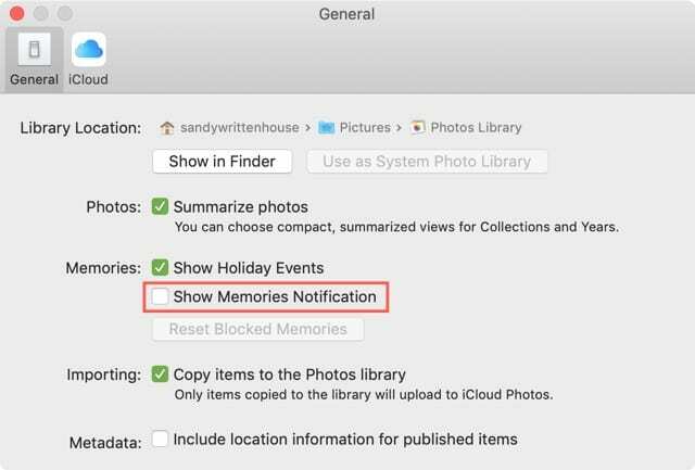 Вимкніть сповіщення про спогади на Mac