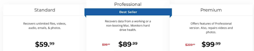 سعر Stellar Data Recovery لنظام التشغيل Mac