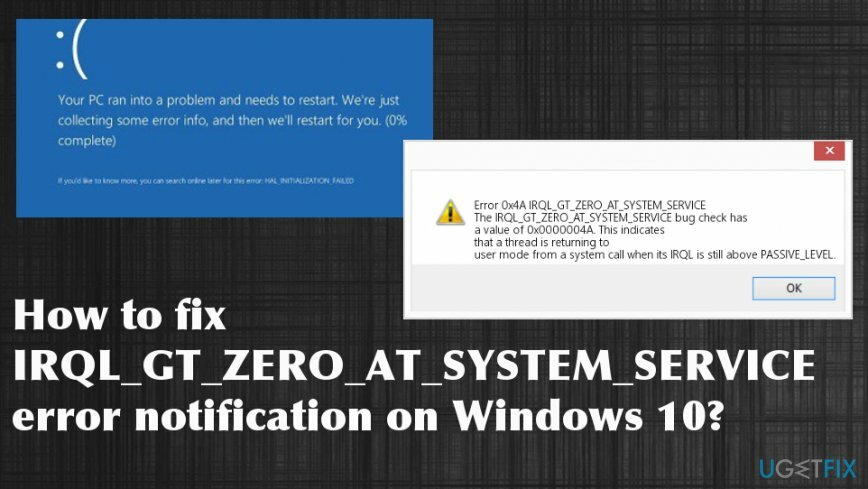 IRQL_GT_ZERO_AT_SYSTEM_SERVICE-Fehler