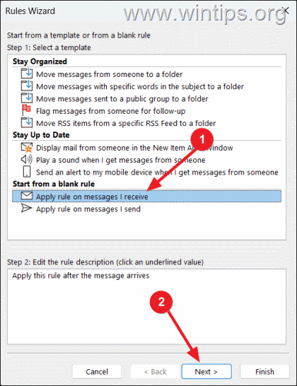  Configurar la regla de respuesta automática en Outlook (POP3IMAP)