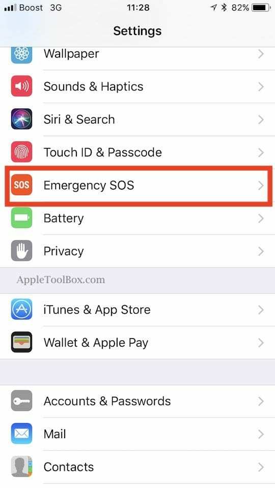 Cómo configurar Emergency SOS en iPhone