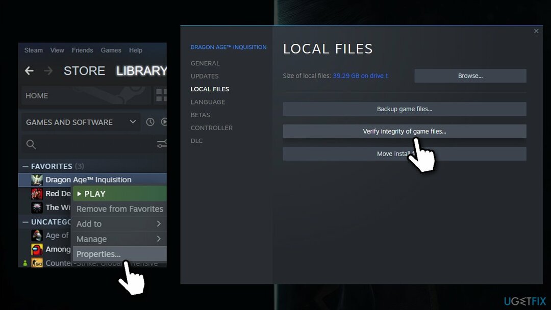 Verificar la integridad del archivo del juego en Steam