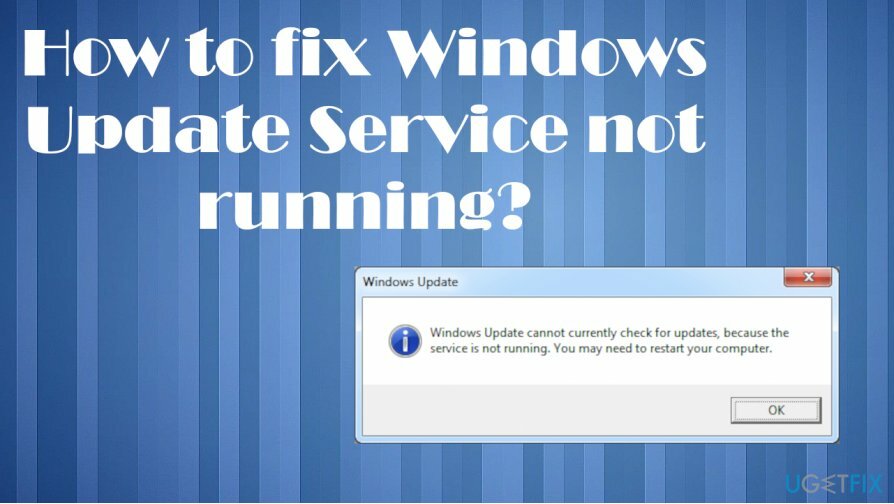 Oprava neběžící služby Windows Update Service
